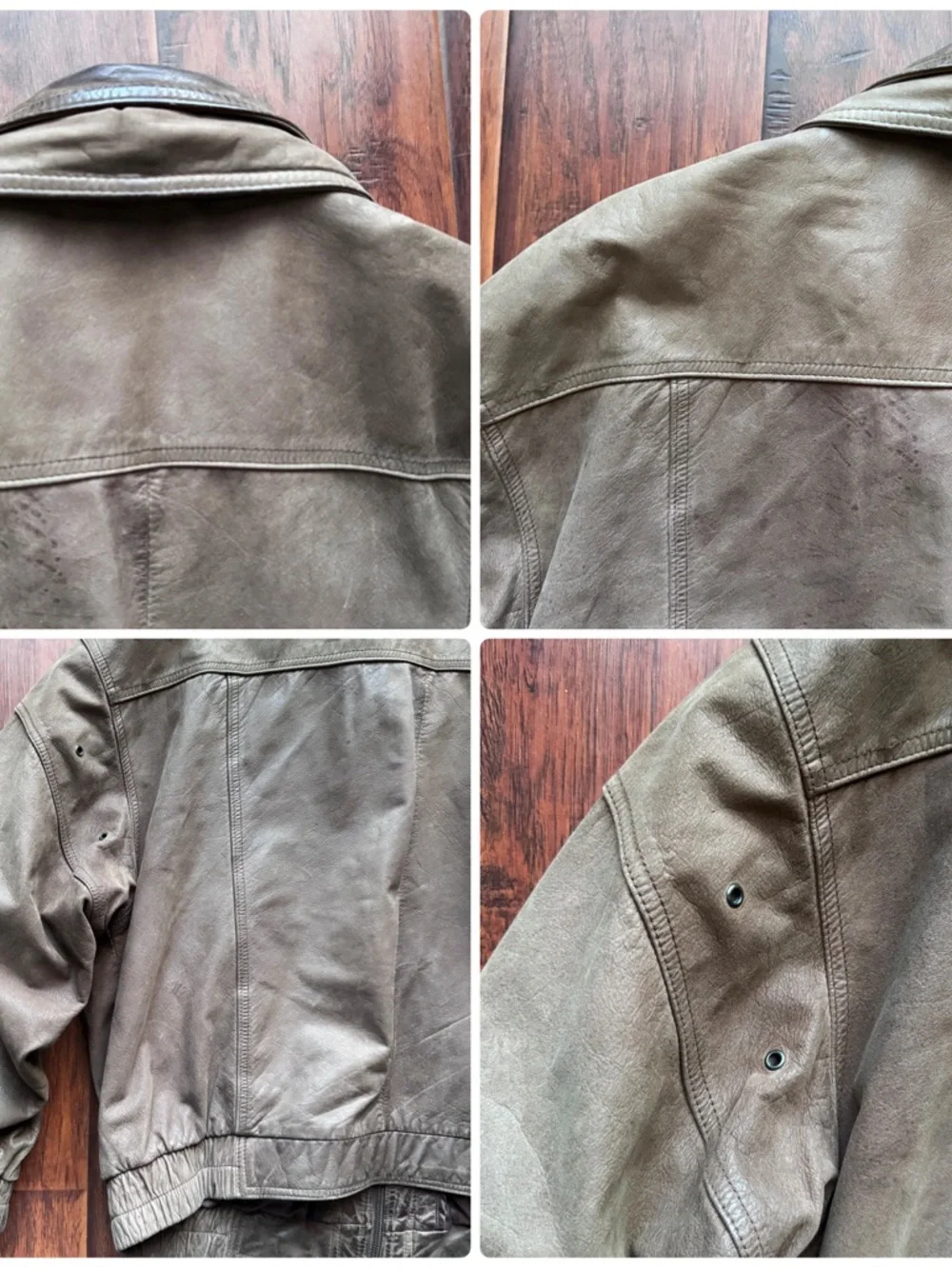 Vtg Wilsons Men's Brown Leather Bomber Jacket XL Top Gun Lived In Patina -AS IS-